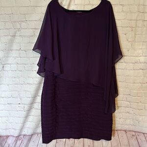 Scarlett Sleeveless Cape Sheath Night Out Dress Size 20W